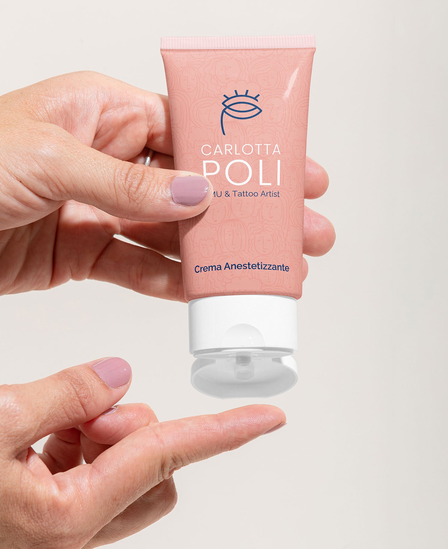 Carlotta Poli branded anaesthetic cream tube